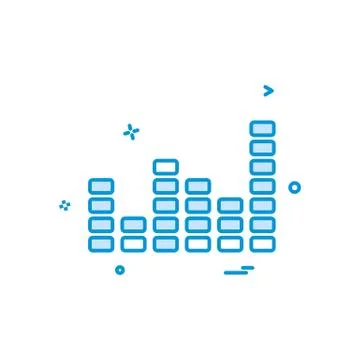 Bar graph icon design vector Stock Illustration