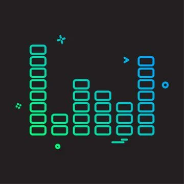 Bar graph icon design vector Stock Illustration