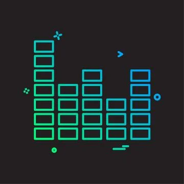 Bar graph icon design vector イラスト素材
