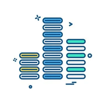 Bar graph icon design vector Stock Illustration