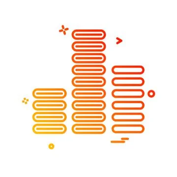 Bar graph icon design vector イラスト素材