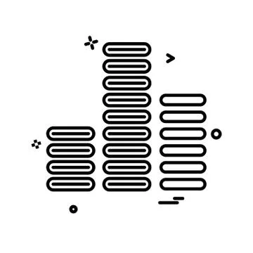 Bar graph icon design vector Stock Illustration