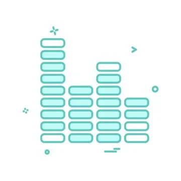 Bar graph icon design vector Stock Illustration