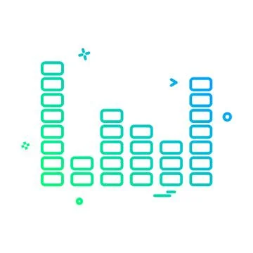 Bar graph icon design vector Stock Illustration