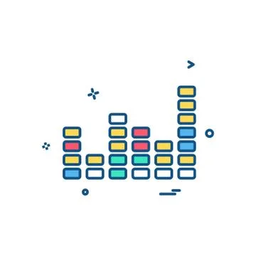 Bar graph icon design vector Stock Illustration