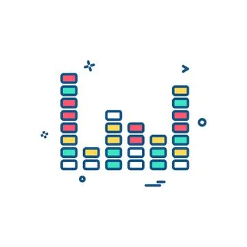 Bar graph icon design vector Stock Illustration