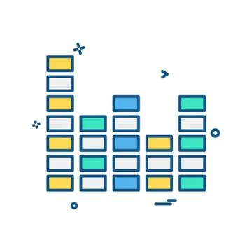 Bar graph icon design vector Stock Illustration