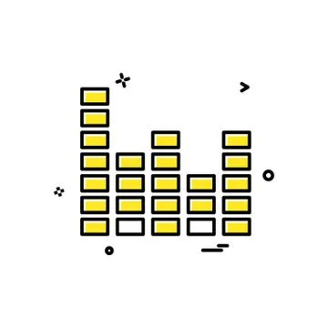 Bar graph icon design vector Stock Illustration
