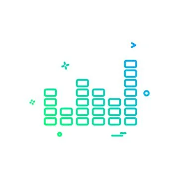 Bar graph icon design vector Stockillustratie
