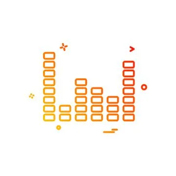 Bar graph icon design vector Stock Illustration