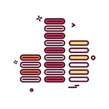 Bar graph icon design vector Stock Illustration