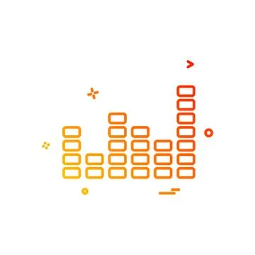 Bar graph icon design vector Stock Illustration