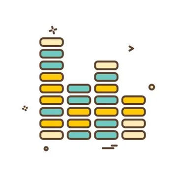 Bar graph icon design vector Stock Illustration