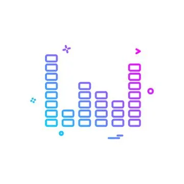 Bar graph icon design vector Stock Illustration