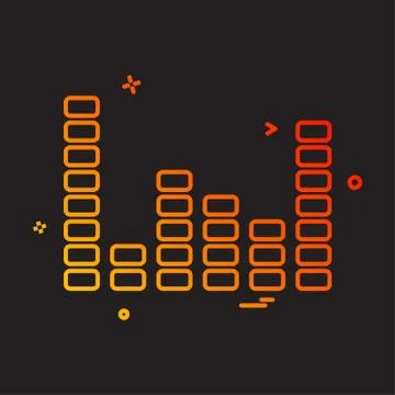 Bar graph icon design vector Stock Illustration