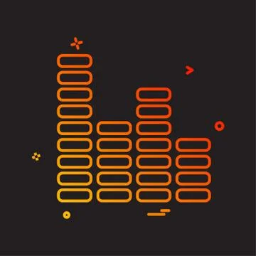 Bar graph icon design vector イラスト素材