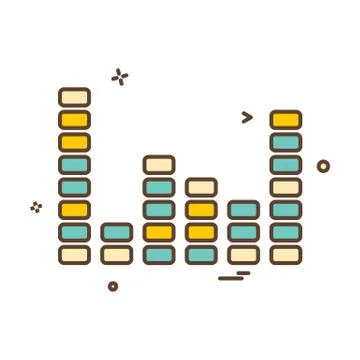 Bar graph icon design vector Stock Illustration