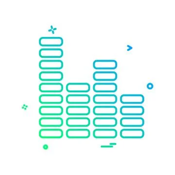 Bar graph icon design vector Stock Illustration