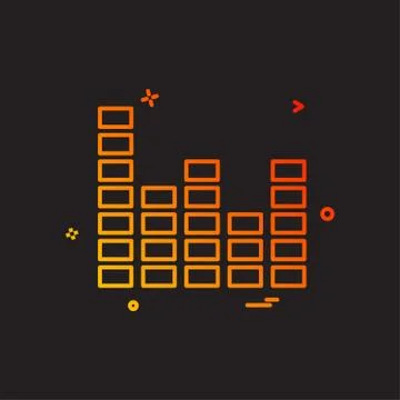 Bar graph icon design vector Stock Illustration