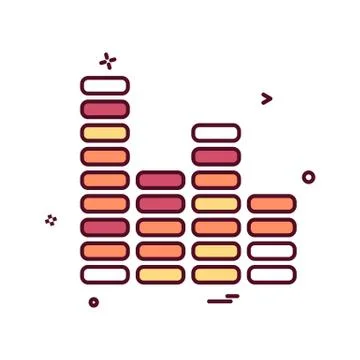 Bar graph icon design vector Stock Illustration