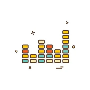 Bar graph icon design vector Stock Illustration