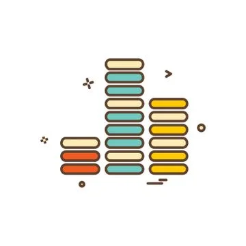 Bar graph icon design vector Stock Illustration