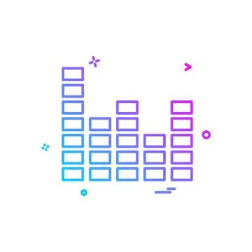 Bar graph icon design vector Stock Illustration