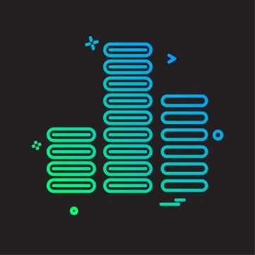 Bar graph icon design vector Stock Illustration