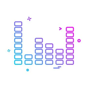 Bar graph icon design vector Stock Illustration