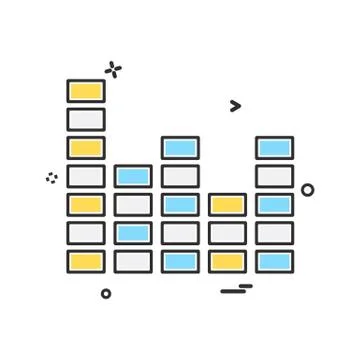 Bar graph icon design vector Stock Illustration