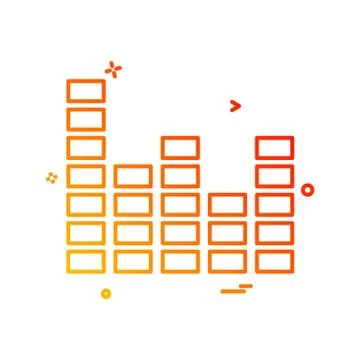 Bar graph icon design vector Stock Illustration