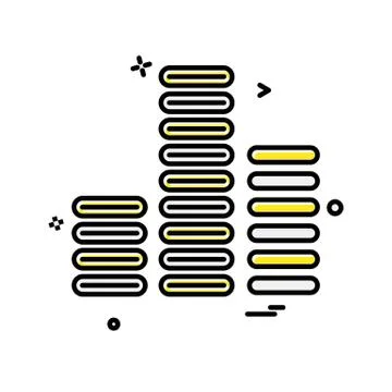 Bar graph icon design vector Stock Illustration