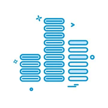 Bar graph icon design vector Stock Illustration