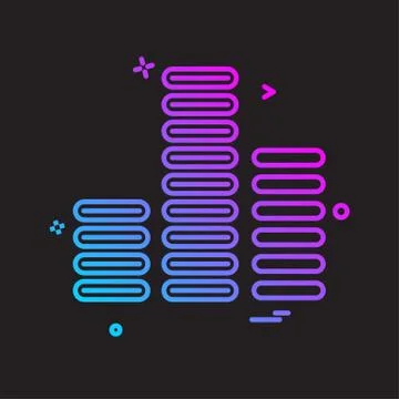 Bar graph icon design vector イラスト素材