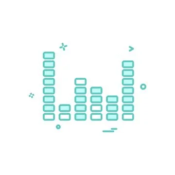 Bar graph icon design vector Stock Illustration
