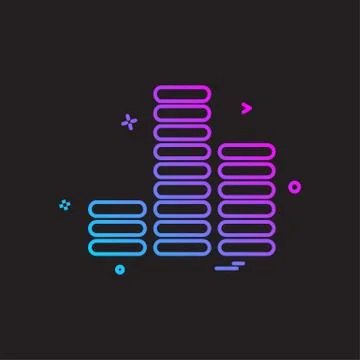 Bar graph icon design vector Stock Illustration