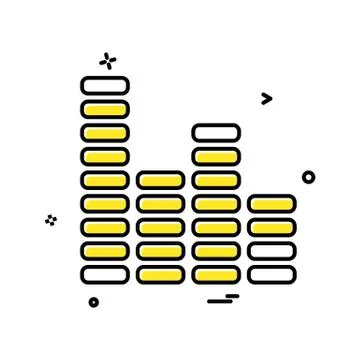Bar graph icon design vector Stock Illustration