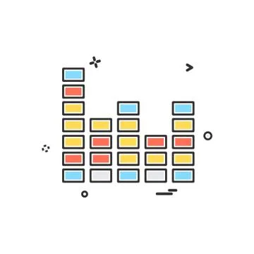 Bar graph icon design vector Stock Illustration