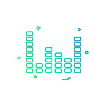 Bar graph icon design vector Stock Illustration