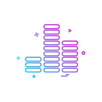 Bar graph icon design vector Stock Illustration