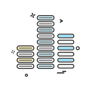 Bar graph icon design vector Stock Illustration