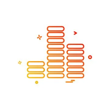 Bar graph icon design vector Stock Illustration