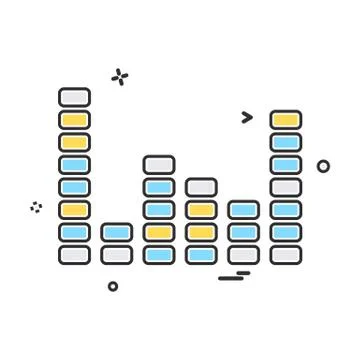 Bar graph icon design vector Stock Illustration