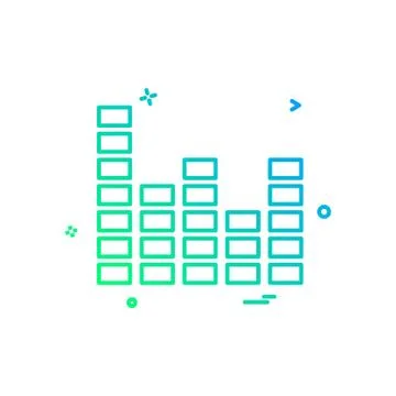 Bar graph icon design vector Stock Illustration