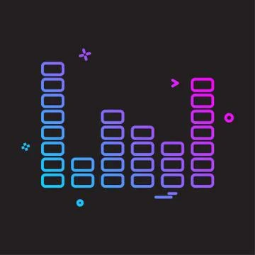 Bar graph icon design vector Stock Illustration