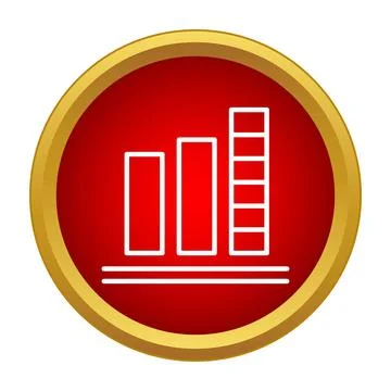 Bar graph icon showing data analysis and growth 스톡 일러스트