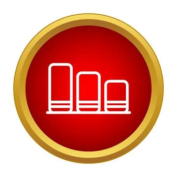 Bar graph icon showing decreasing data analysis Stock Illustration