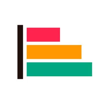 Bar graph icon for statistical data. Vector. Stock Illustration