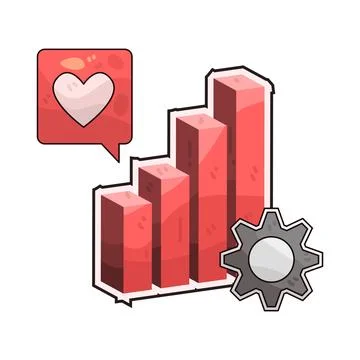 Bar Graph illustration Stock Illustration