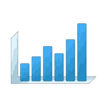 Bar Graph illustration Stock Illustration